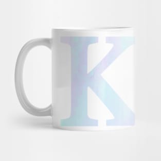 The Letter K Cool Colors Design Mug